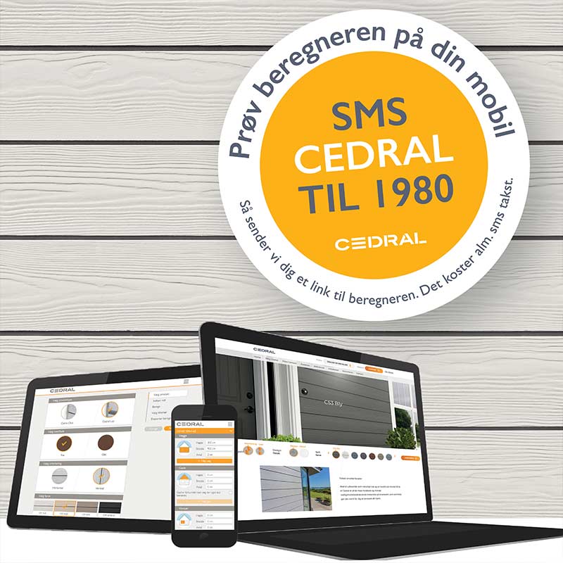 Beregn materialeforbrug med Cedral beregneren