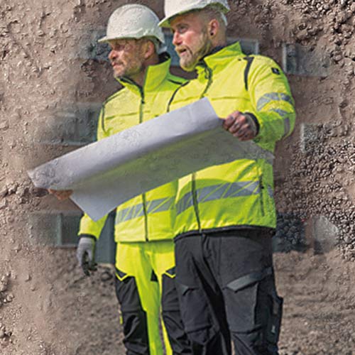 High Visibility Arbejdst&oslash;j til byggepladsen