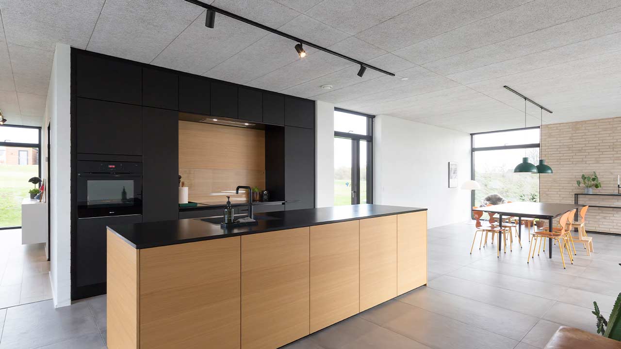 Troldtekt lofter i k&oslash;kken