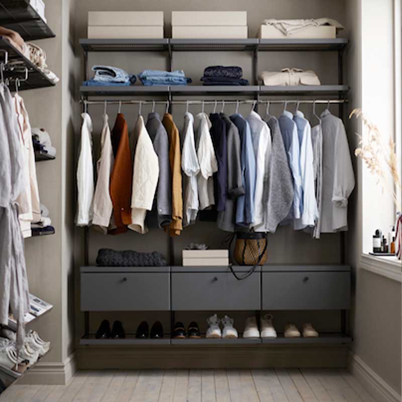 Stilfuld opbevaring til garderobe