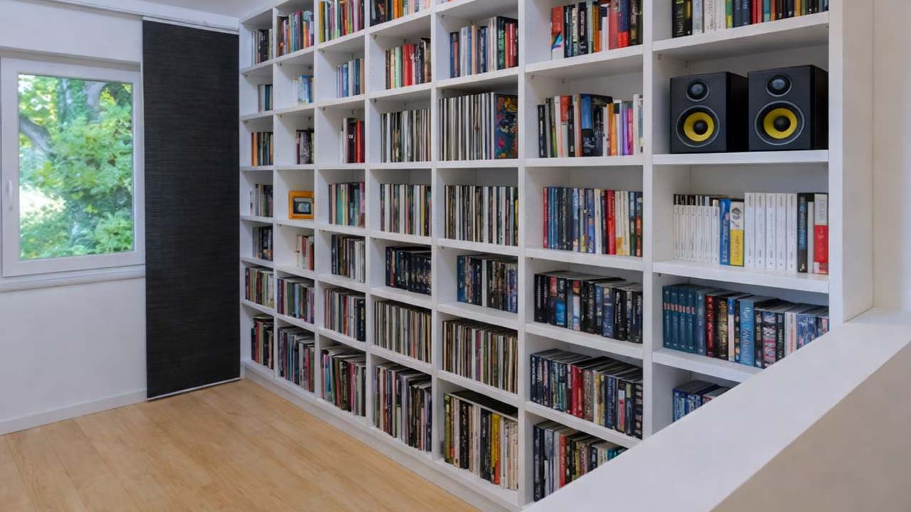 MDF plader brugt til stor hvid bogreol