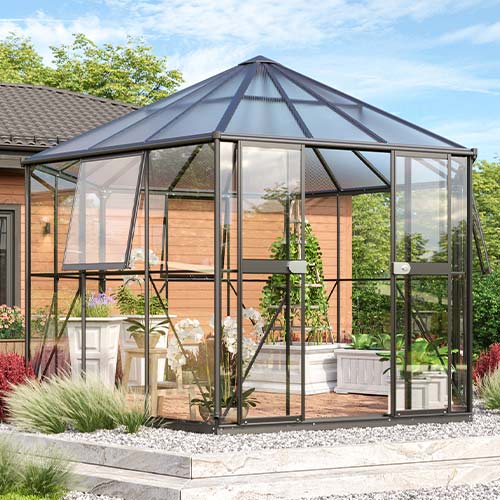 Ops&aelig;tning af orangeri og pavillion drivhus