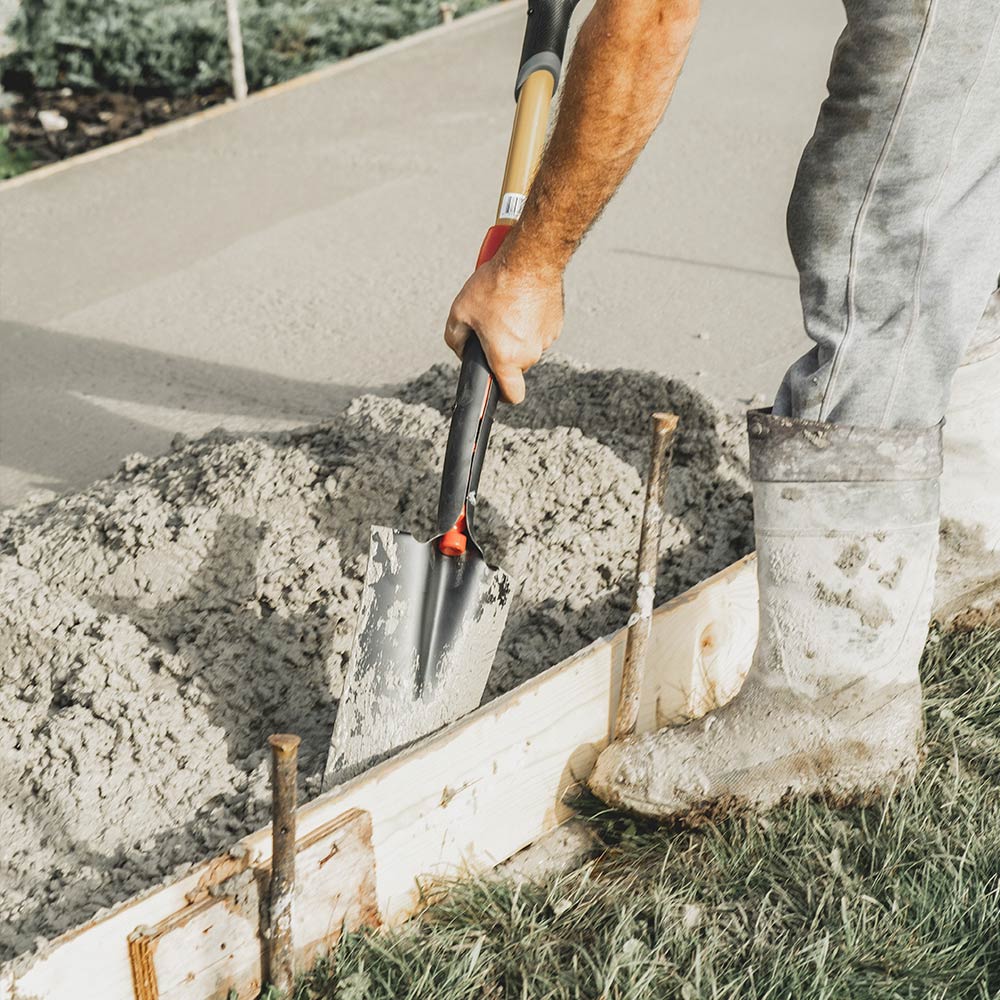 Beton arbejde med CAT redskaber