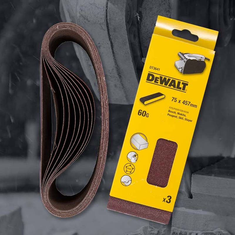 Slibeb&aring;nd fra DEWLT til b&aring;ndslibere