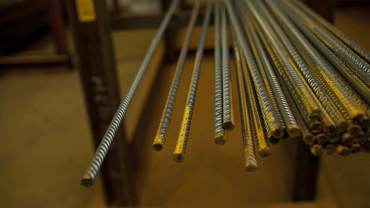 Galvaniseret armeringsjern og tentor st&aring;l