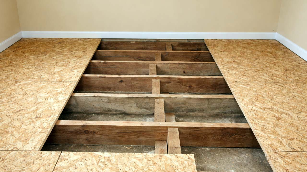 Undergylv bygget med OBS plader