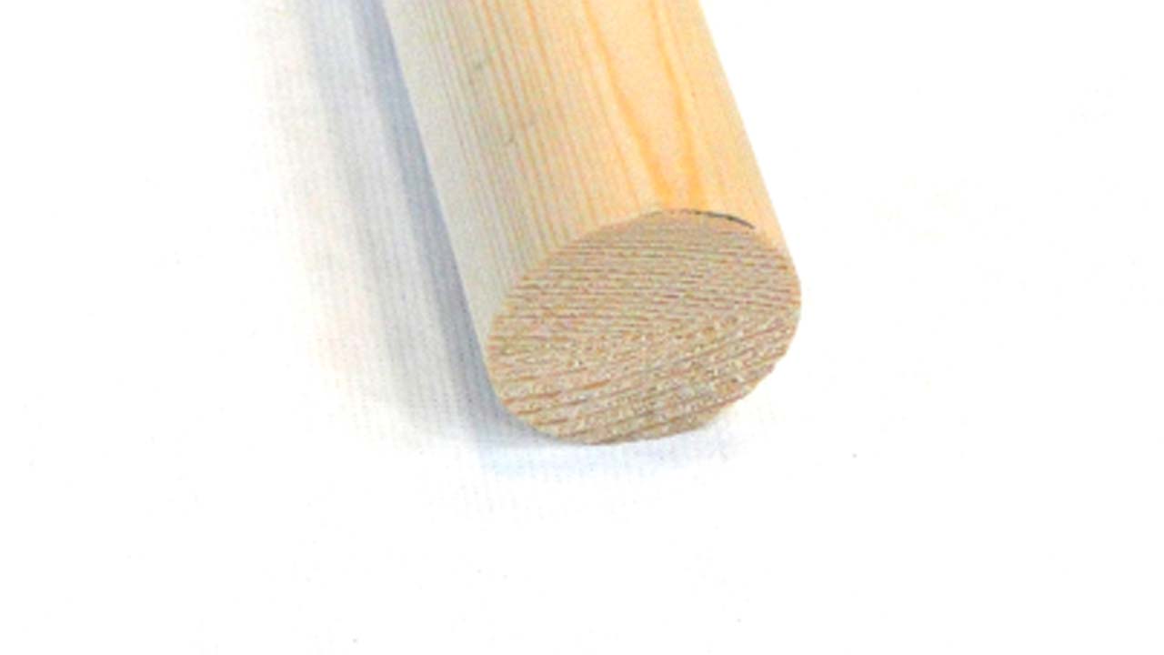 Rundstokke i ubehandlet fyrretræ