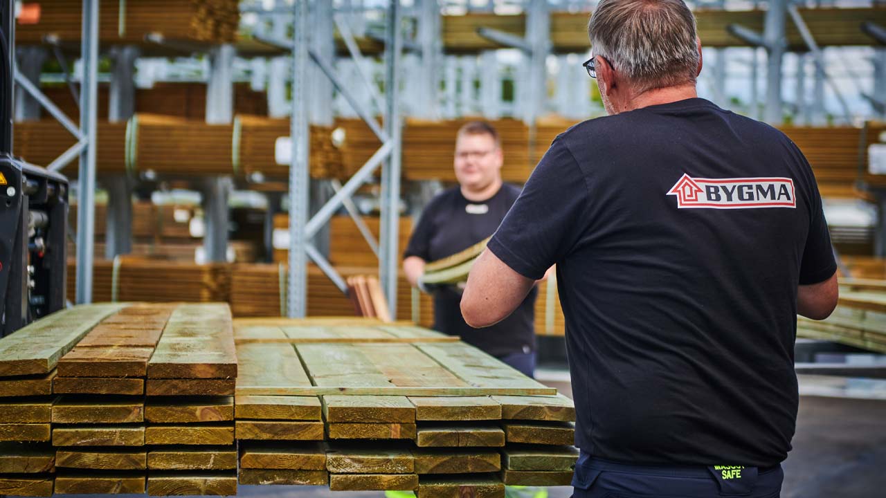 Tr&aelig; fra Bygma tr&aelig;last