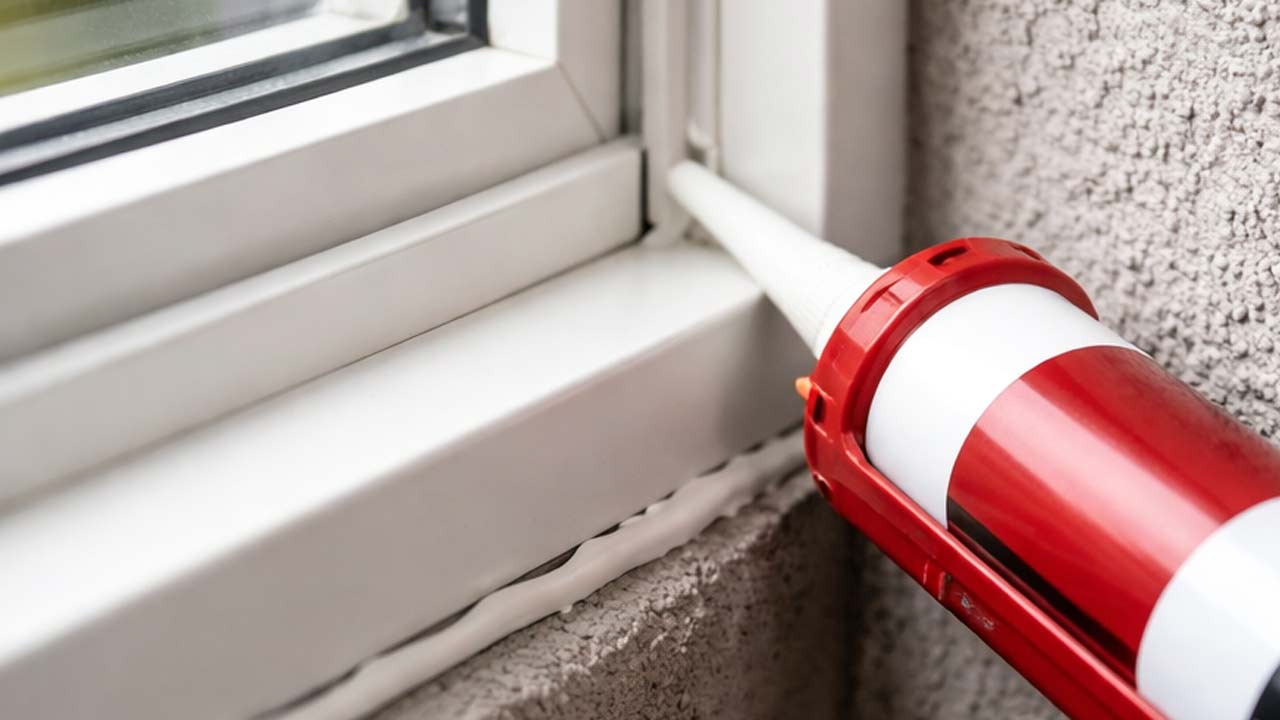 Fugepistol til t&aelig;tning af vindue