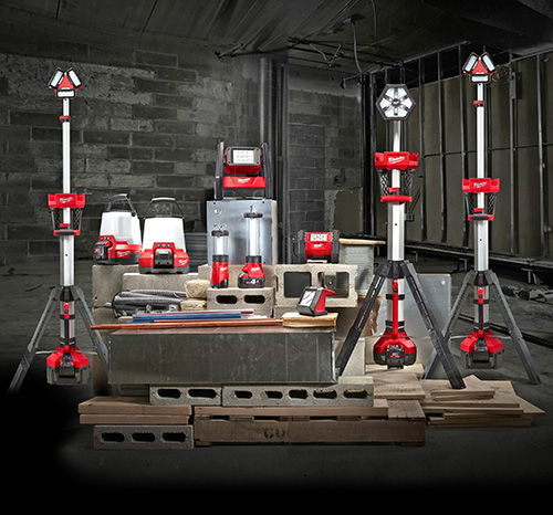 Milwaukee arbejdslamper med batteri