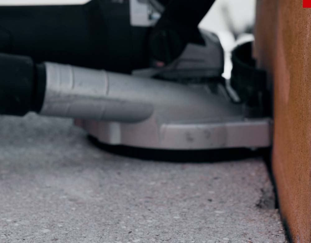 Betonsliber sliber ind til kanten